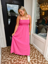 Load image into Gallery viewer, The Pom Pom Smocked Dress