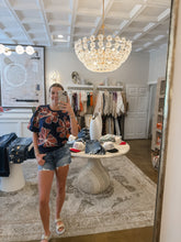 Load image into Gallery viewer, The Navy Blossom Top