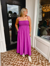 Load image into Gallery viewer, The Pom Pom Smocked Dress
