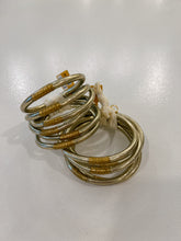 Load image into Gallery viewer, BuDhaGirl All Weather Bangles - Serenity Prayer (set of 6)
