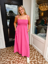 Load image into Gallery viewer, The Pom Pom Smocked Dress
