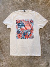Load image into Gallery viewer, Star Spangled Florals Graphic Tee
