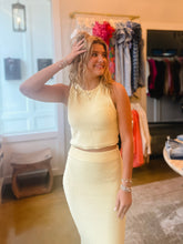 Load image into Gallery viewer, The Lara Crop Knit Set - Butter Yellow

