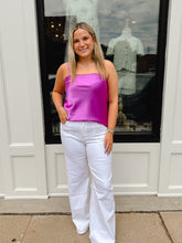 Load image into Gallery viewer, The Satin Scalloped Tank
