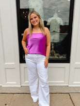 Load image into Gallery viewer, The Satin Scalloped Tank
