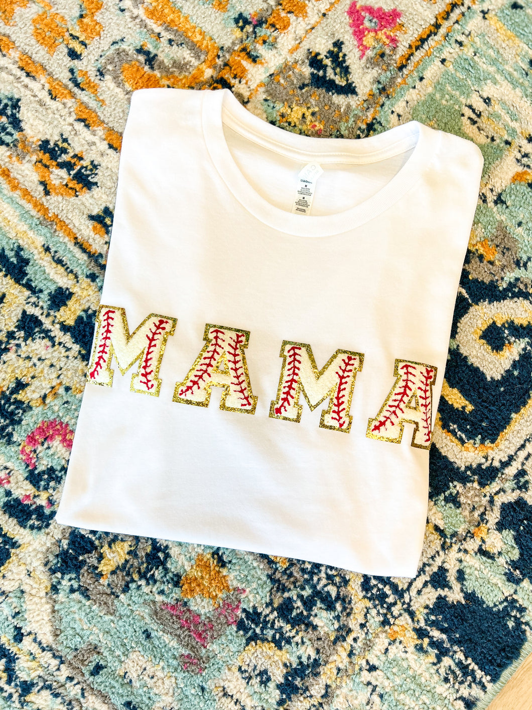 Baseball Patches Mama Tee