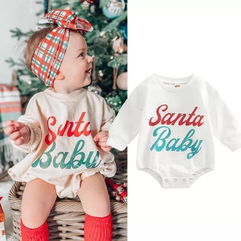 Santa Baby Bubble Romper