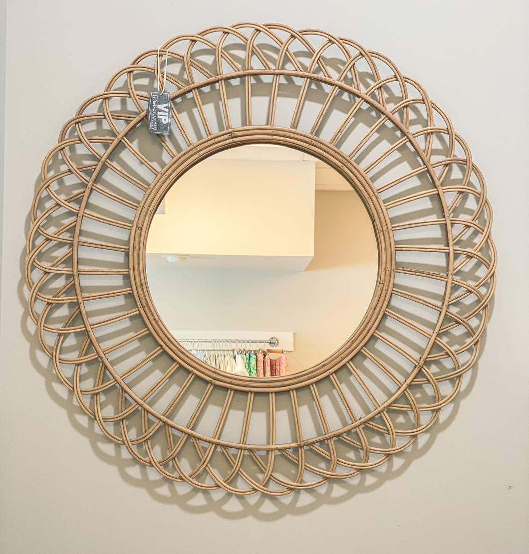 Rattan Mirror