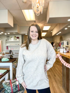 Easy On Me Oatmeal Sweater - Curvy