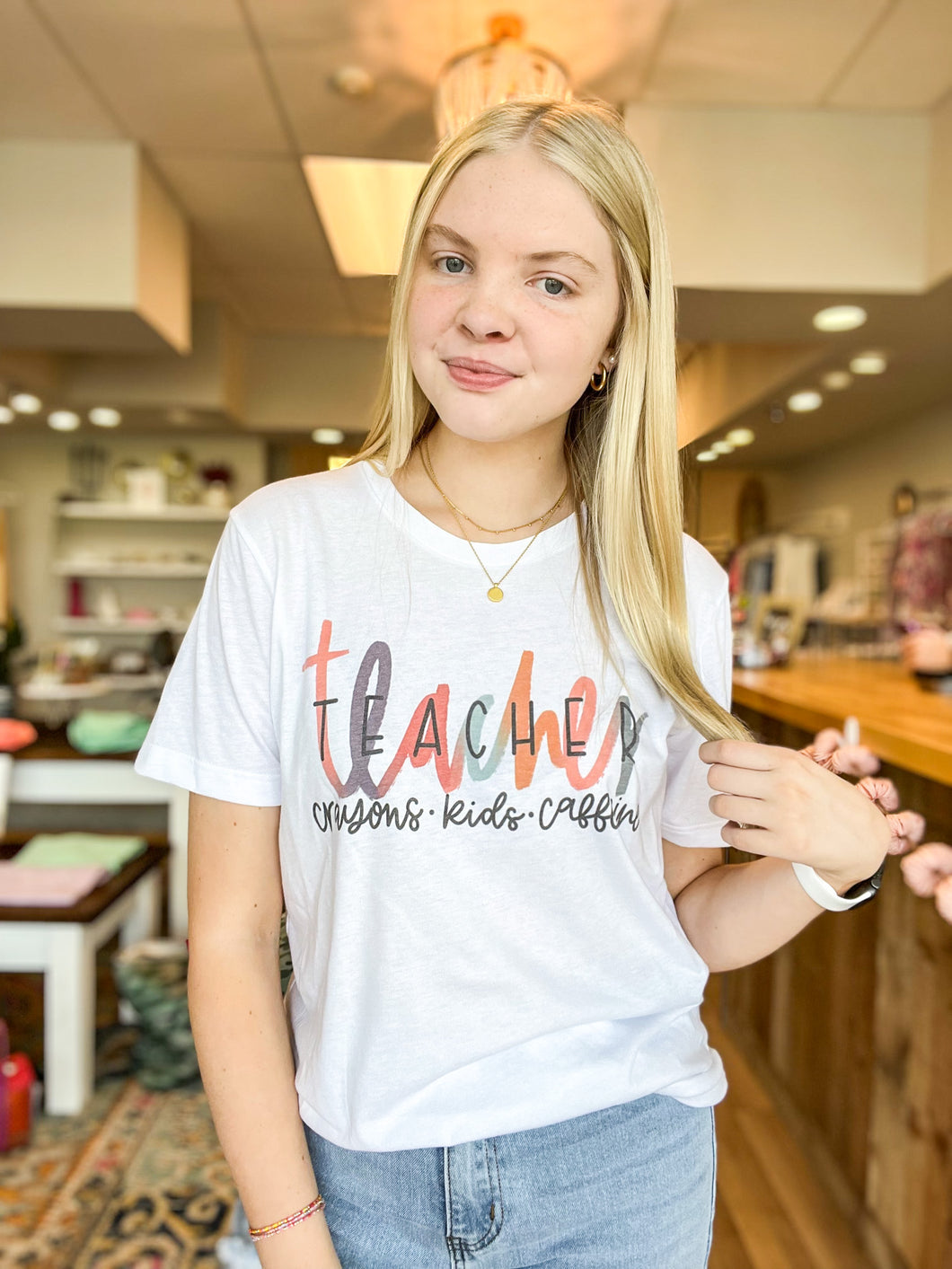 Crayons, Kids + Caffeine Graphic Tee