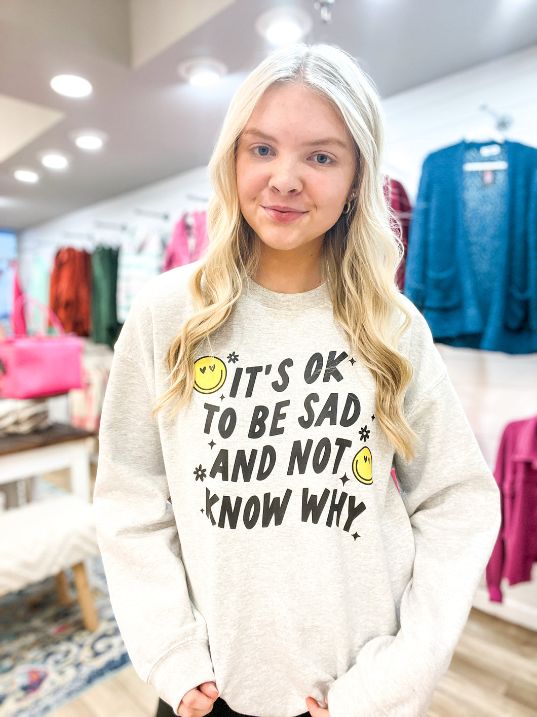 It's Ok To Be Sad Graphic Crewneck