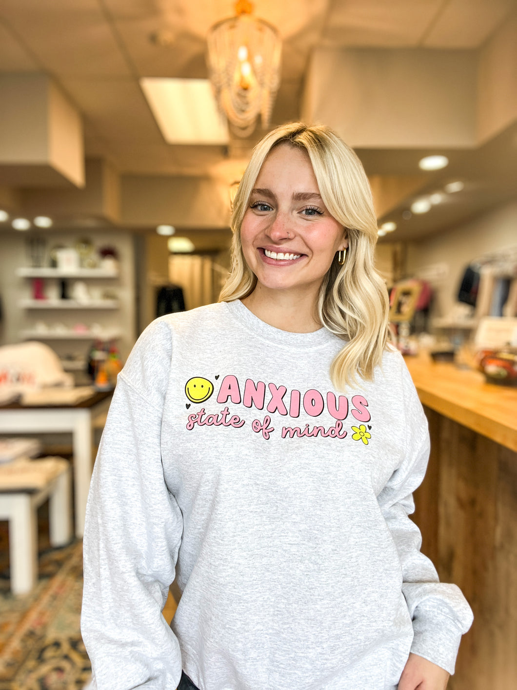 Anxious State Of Mind Graphic Crewneck