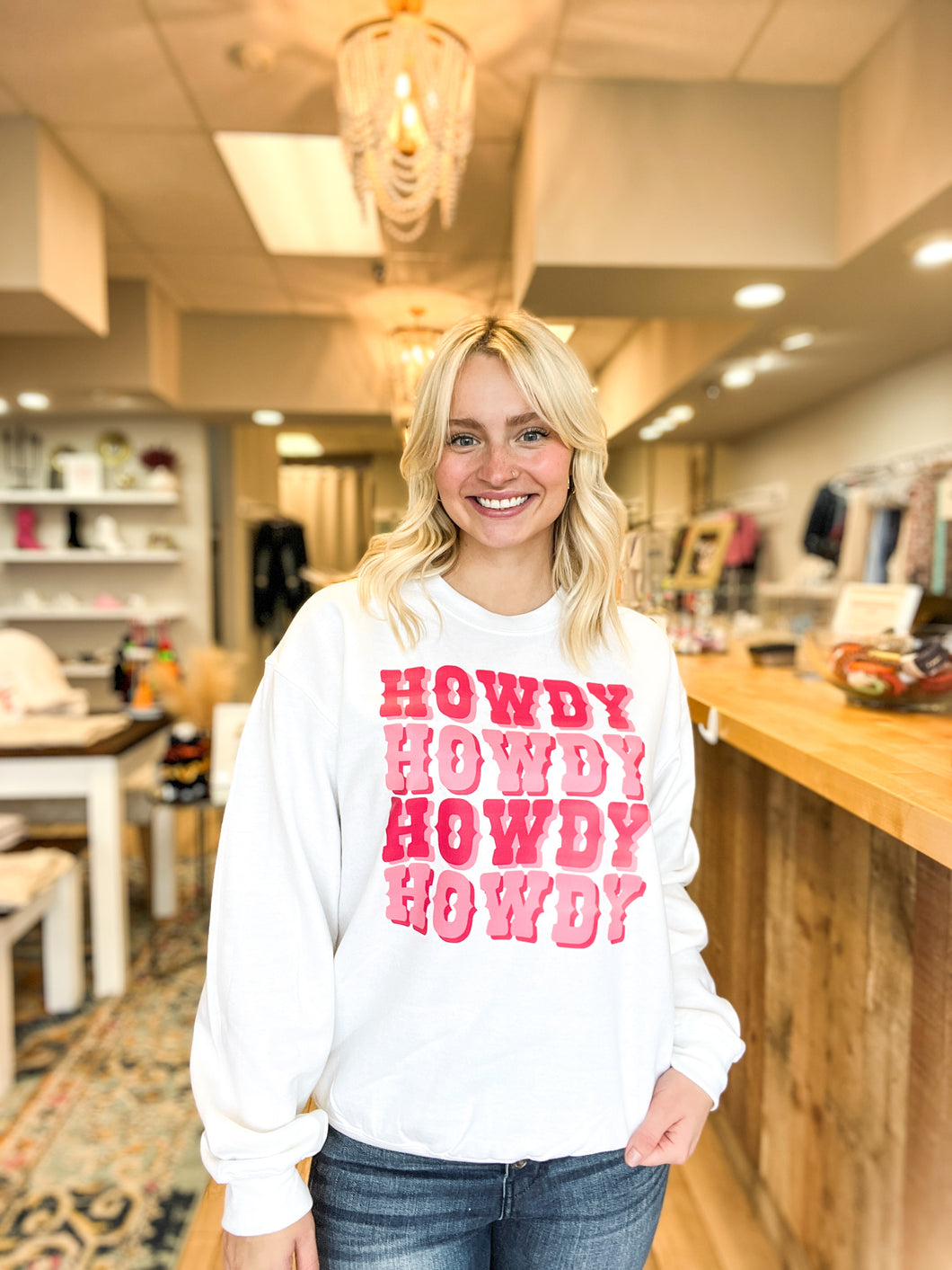 Howdy, Howdy, Howdy Graphic Crewneck