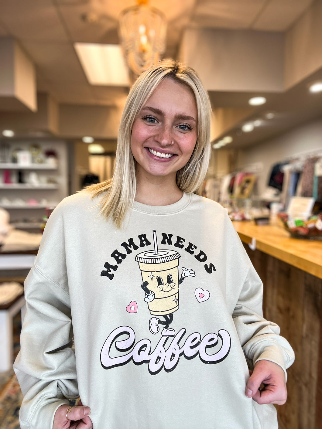 Mama Needs Coffee Crewneck