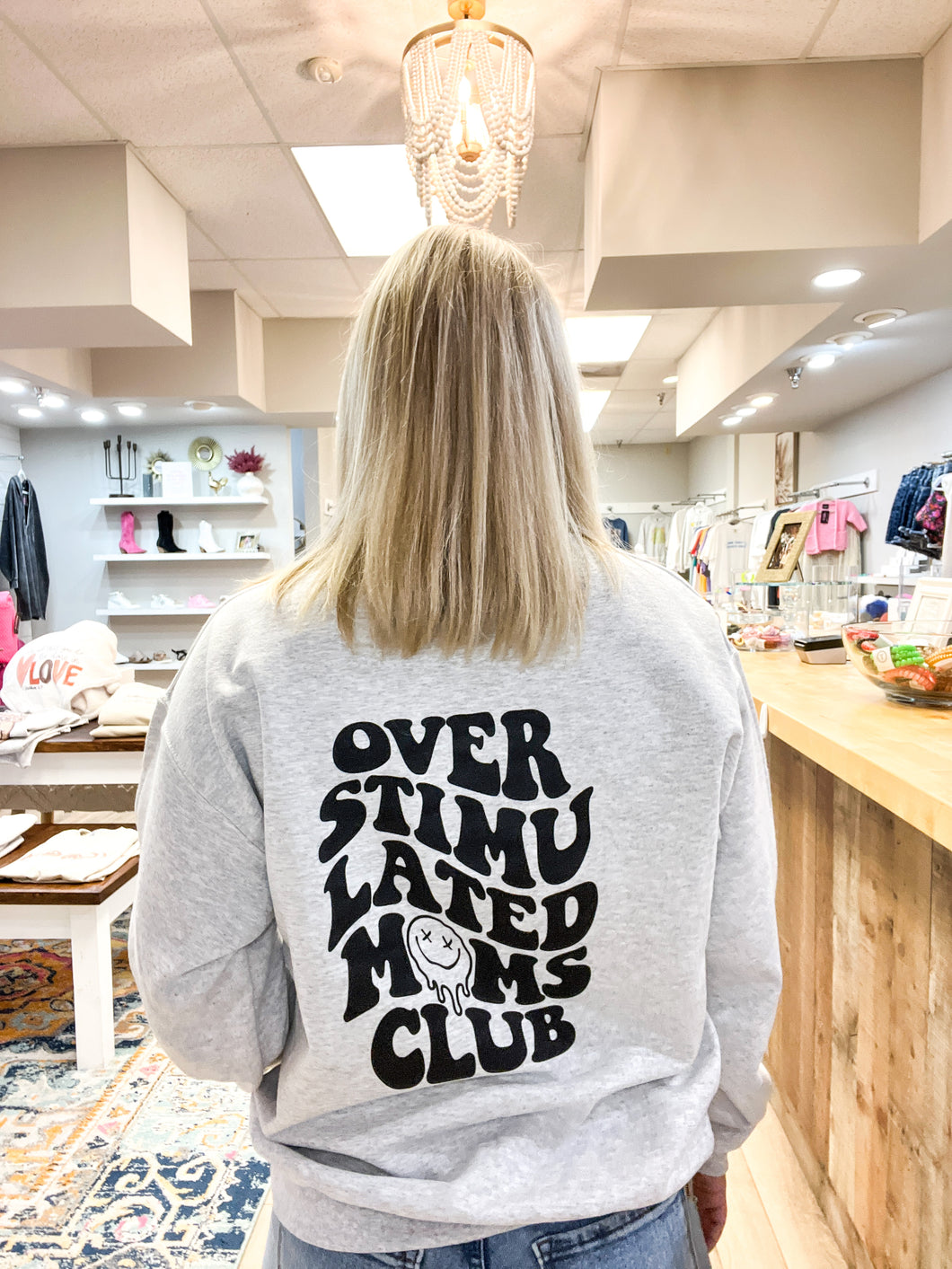 Overstimulated Moms Club Graphic Tee/Crewneck