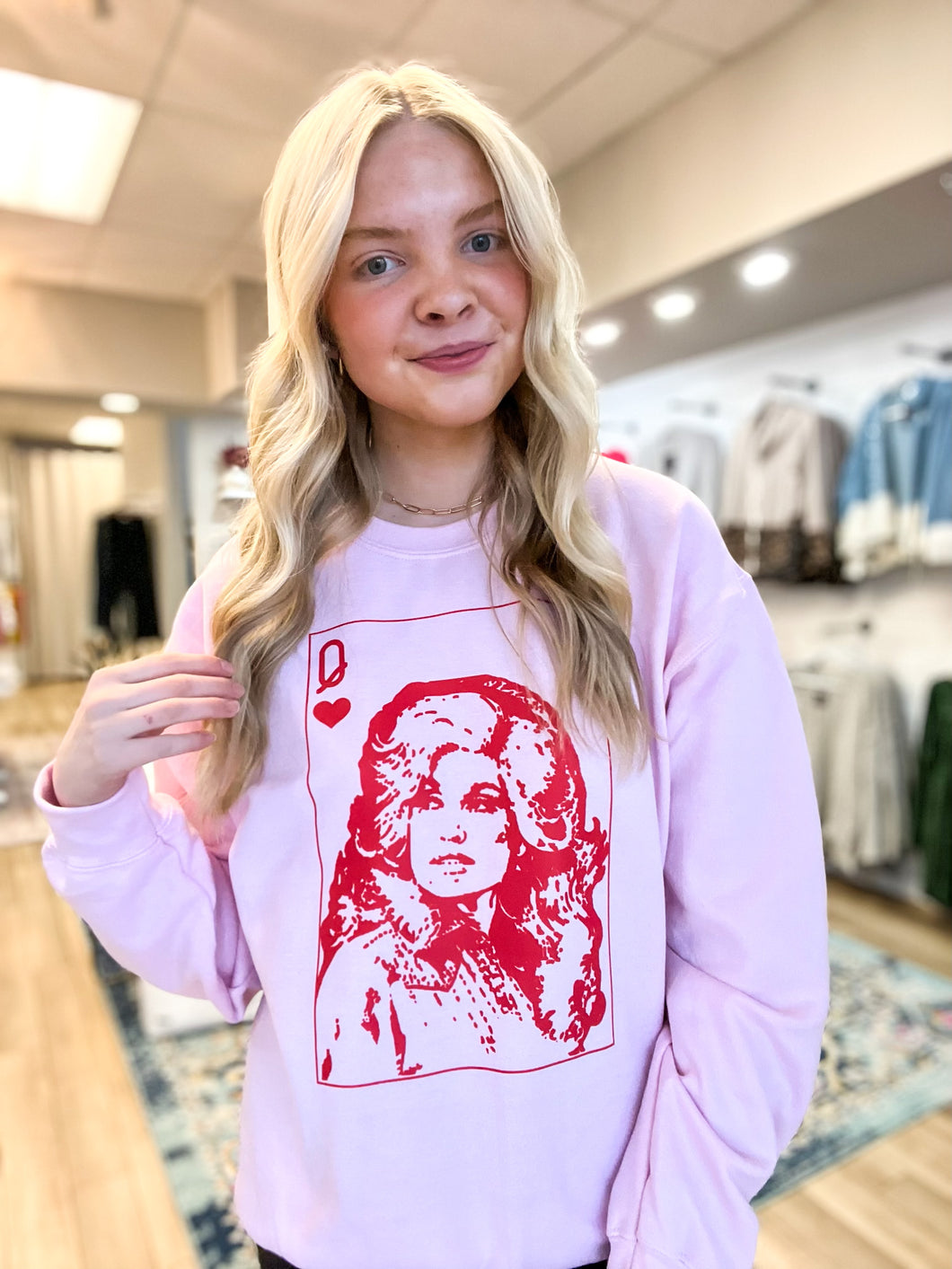 Queen Of Hearts Graphic Crewneck