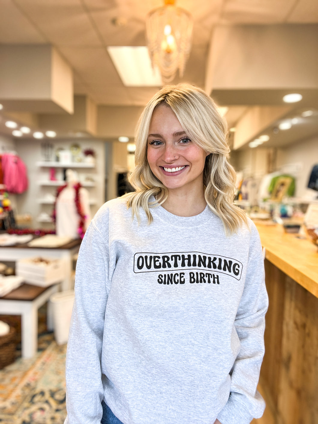 Overthinking Since Birth Graphic Crewneck