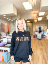 Load image into Gallery viewer, Mama Leopard Patches - Black Sweatshirt

