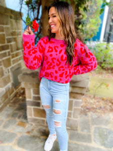 The Posh Pink Leopard Sweater