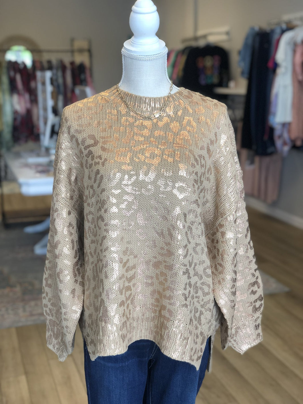 Life In The Fast Lane Leopard Sweater - Curvy
