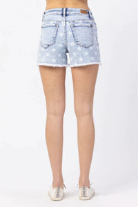 Judy Blue Star Print Cut Off Shorts (Final Sale)