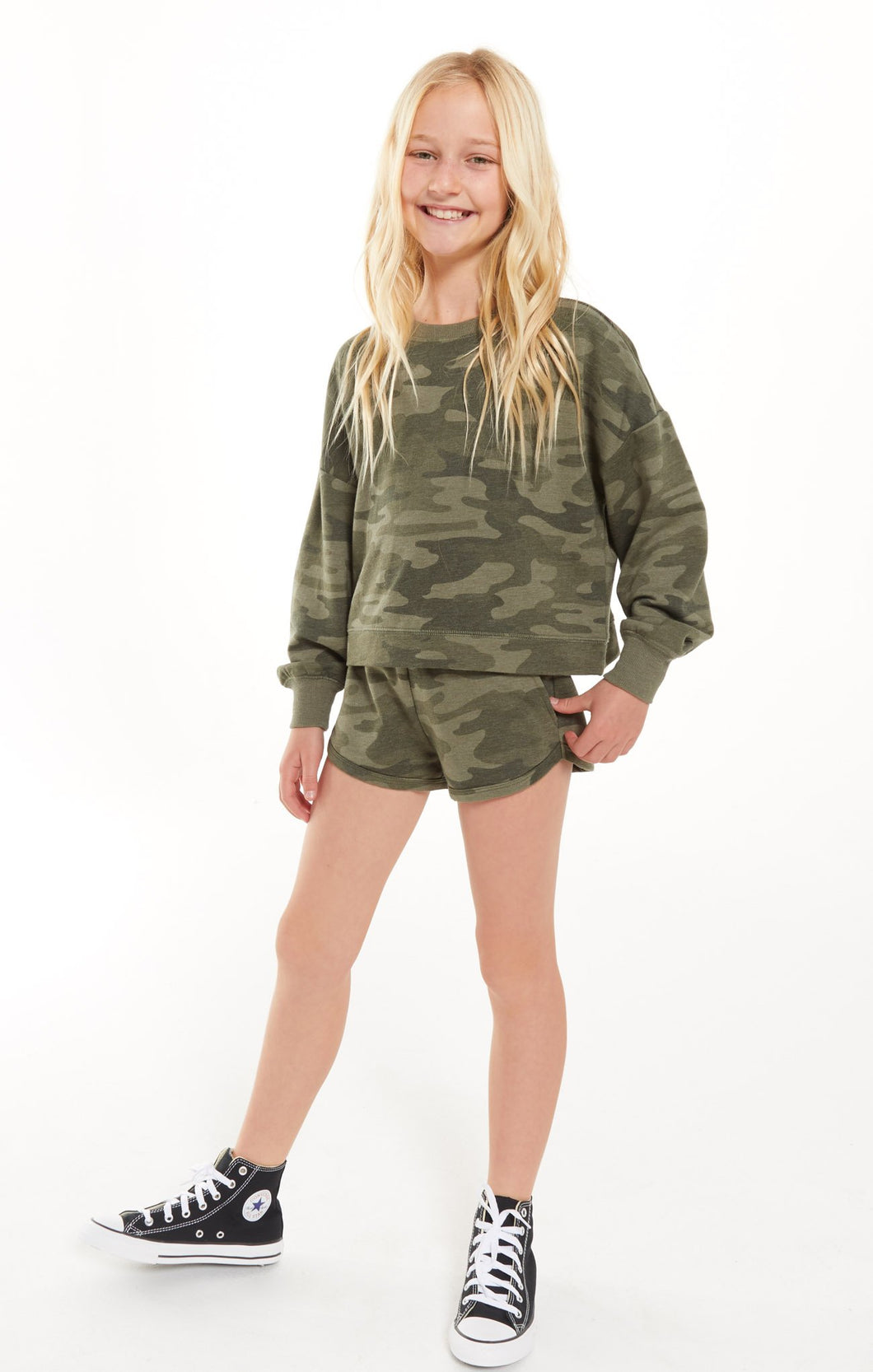 Z Supply Girls Fifer Camo Shorts (final sale)