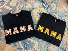 Load image into Gallery viewer, Baseball Mama Patch Letter Sweatshirt
