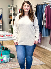 Load image into Gallery viewer, Easy On Me Oatmeal Sweater - Curvy
