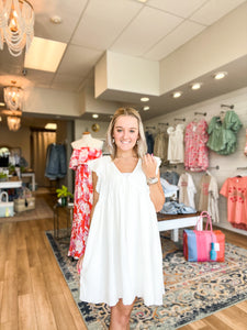 Easy Breezy White Babydoll Dress (final sale)