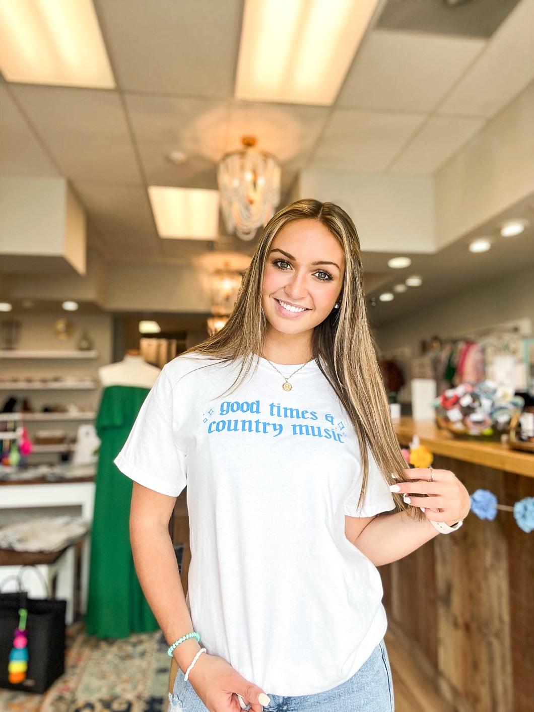 Good Times And Country Music Graphic Tee