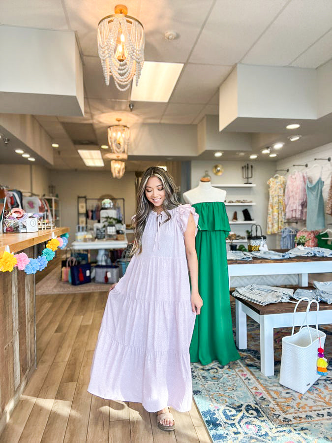 Chasing Fireflies Lavender Tiered Dress (Final Sale)